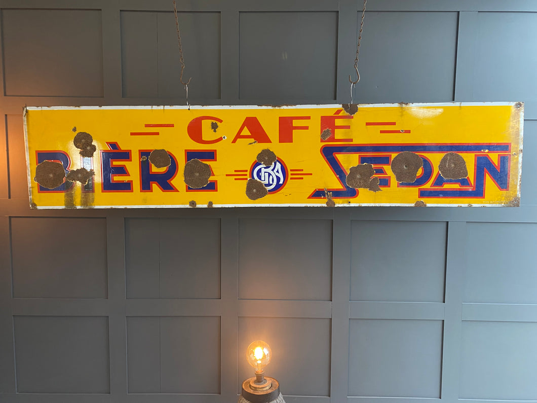French metal vintage cafe sign