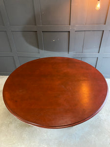 Two piece large Mahogany round table